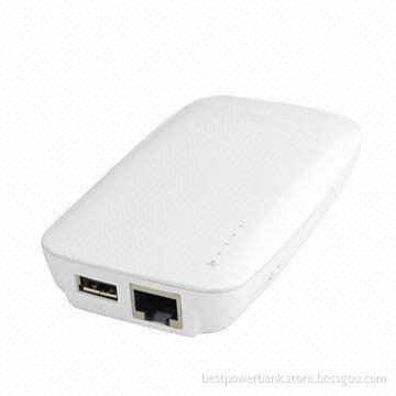 Power Bank with WiFi Function, 6,600mAh, 18650 Lithium-ion Battery, White Color